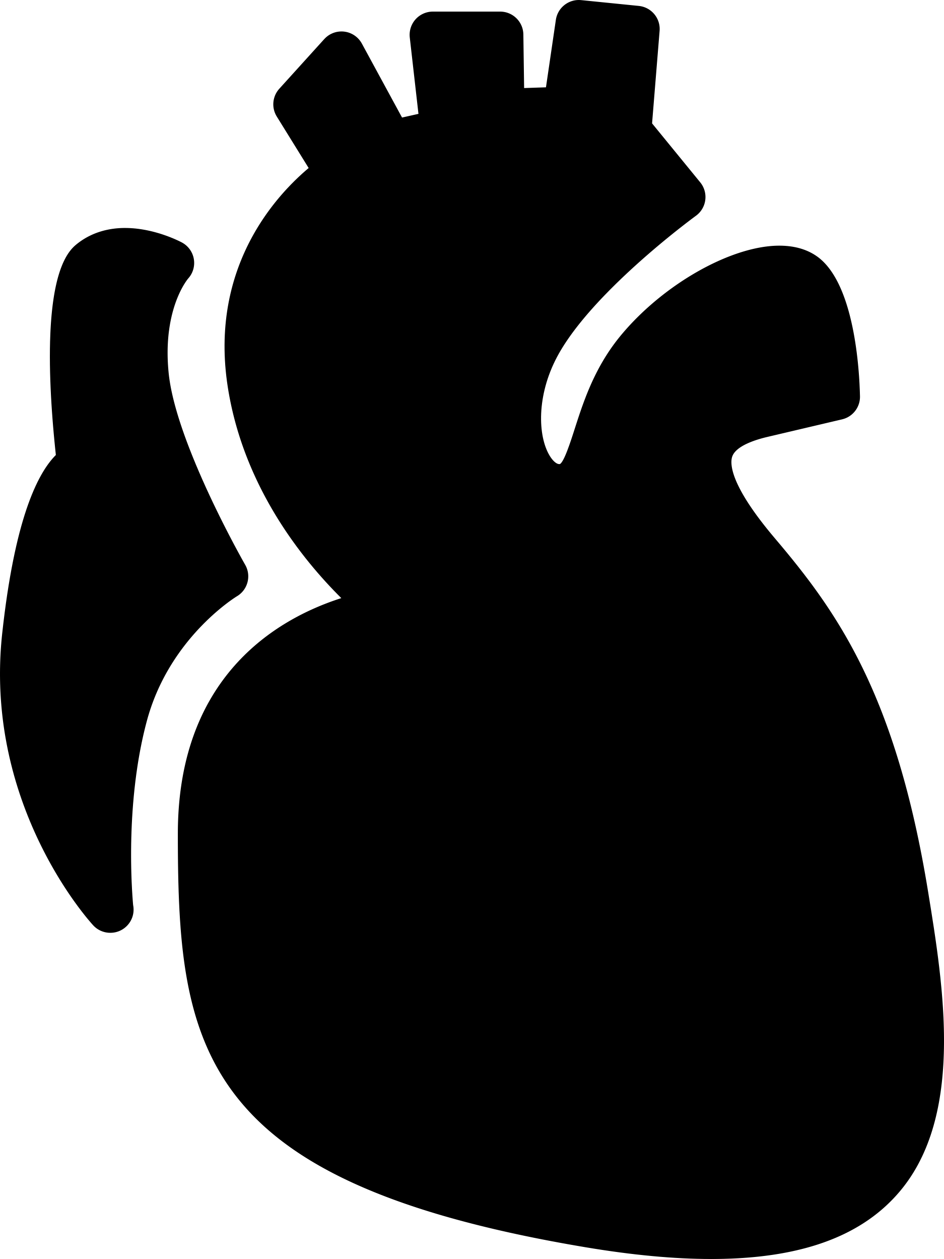 Anatomic Heart Outline Svg Vector Free Vectors